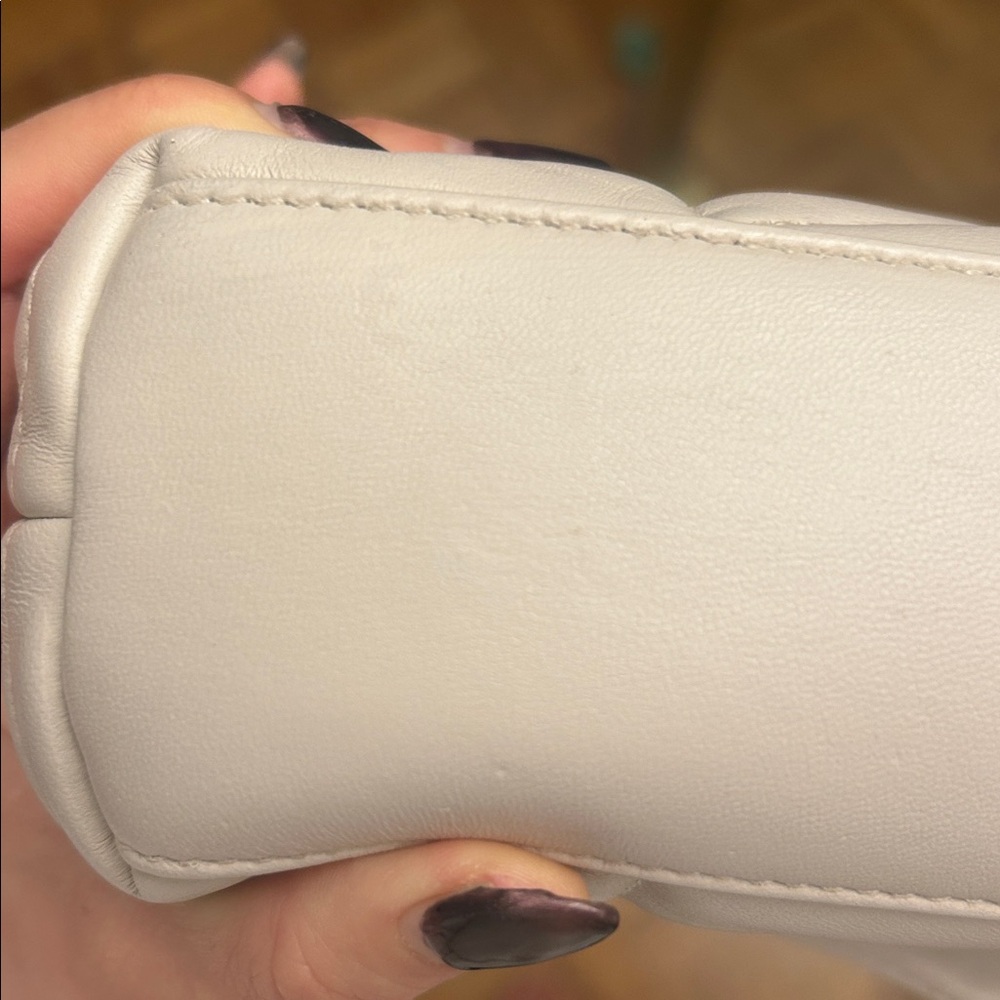 Saint Laurent Cream Quilted Loulou Toy Puffer Crossbody with Gold Hardware - Picture 14 of 15
